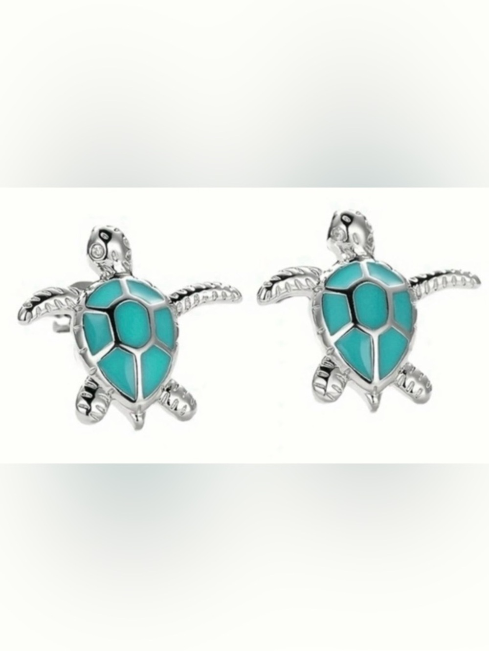 Turquoise Turtle Stud Earrings